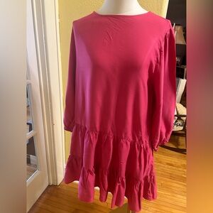 Shinestar Pink Ruffle Hem Dress